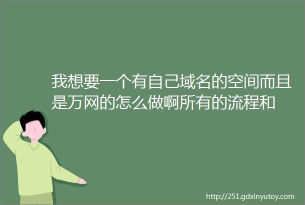 我想要一个有自己域名的空间而且是万网的怎么做啊所有的流程和